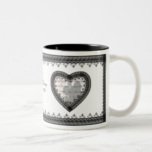 Caneca De Café Em Dois Tons Lace Mug Preto