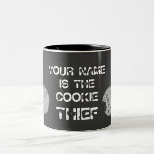 Caneca De Café Em Dois Tons Ladrão do biscoito "seus conhecidos "