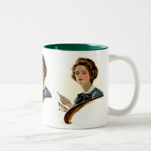 Caneca De Café Em Dois Tons Lady Artist