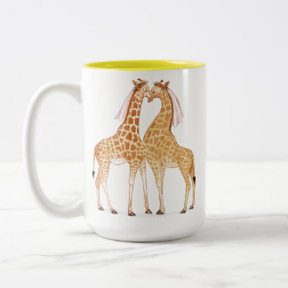 Caneca De Café Em Dois Tons Lady Giraffe Love Mug