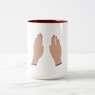 Caneca De Café Em Dois Tons Lady Hands