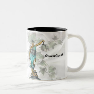Caneca De Café Em Dois Tons Lady Justice on Satin & Ivy-PERSONALIZE IT!