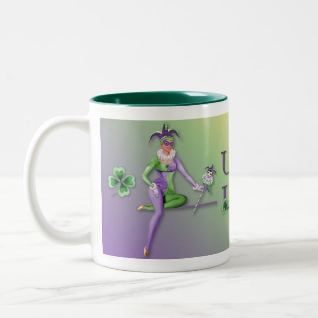 Caneca De Café Em Dois Tons Lady Luck Harlequin (Esquerda)