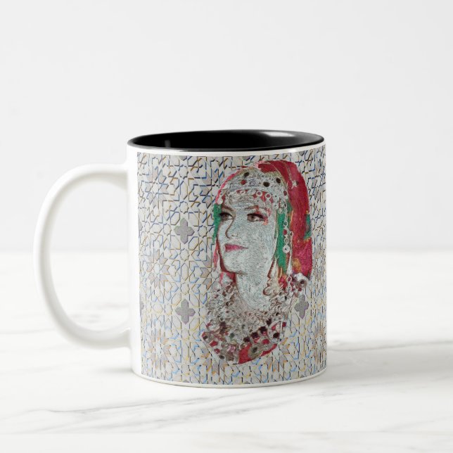 Caneca De Café Em Dois Tons Lady of Atlas II (Esquerda)