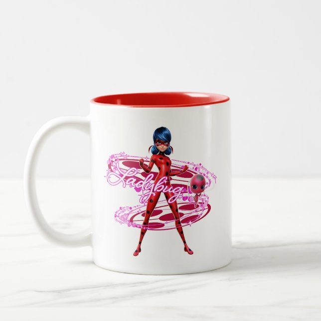 Caneca De Café Em Dois Tons Ladybug e Gráfico Tikki (Esquerda)