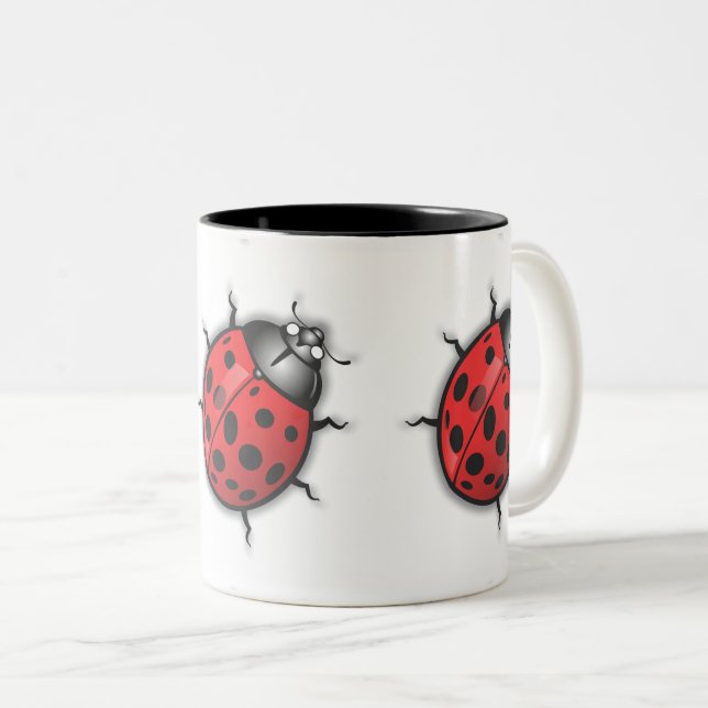 Caneca De Café Em Dois Tons LadyBug Lovers Mug (Frente Esquerda)