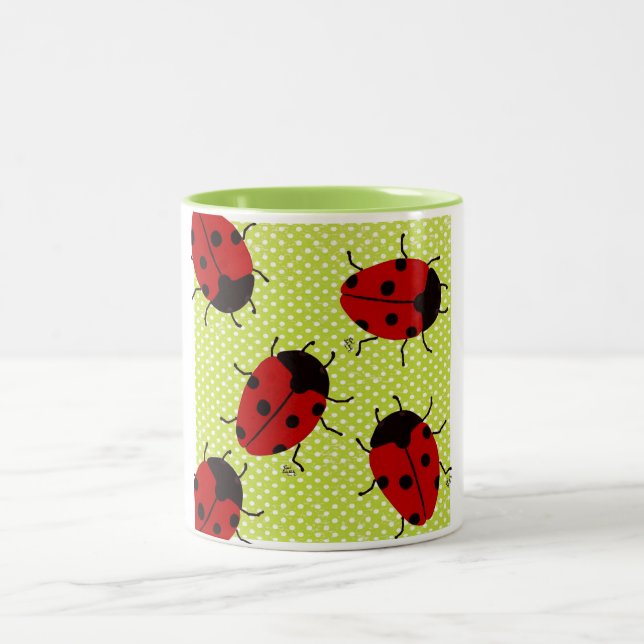 CANECA DE CAFÉ EM DOIS TONS LADYBUGS (Centro)