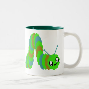 CANECA DE CAFÉ EM DOIS TONS LAGARTA KAWAII AMIGUINHO FOFO