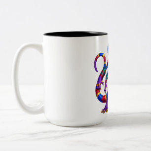 Caneca De Café Em Dois Tons Lagarto Ciberscala Prismático