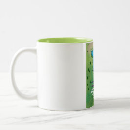 Caneca De Café Em Dois Tons Lago Annecy, Haute-Savoie, frança