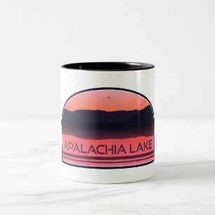 Caneca De Café Em Dois Tons Lago Apalachia Carolina do Norte Nascer do Sol Ver