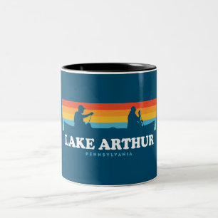 Caneca De Café Em Dois Tons Lago Arthur Pensilvânia Canoe