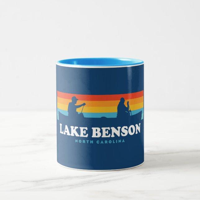 Caneca De Café Em Dois Tons Lago Benson North Carolina Canoe (Centro)
