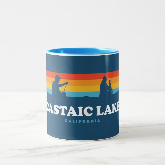 Caneca De Café Em Dois Tons Lago Castaic Canoa Califórnia (Centro)