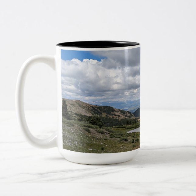 Caneca De Café Em Dois Tons Lago Colorado Mountain (Esquerda)