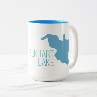 Caneca De Café Em Dois Tons Lago Elkhart, Wisconsin