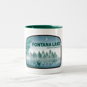 Caneca De Café Em Dois Tons Lago Fontana Carolina do Norte Veado