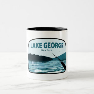 Caneca De Café Em Dois Tons Lago George New York Fish Rod