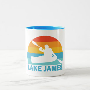 Caneca De Café Em Dois Tons Lago James North Carolina Kayak