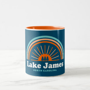 Caneca De Café Em Dois Tons Lago James North Carolina Rainbow