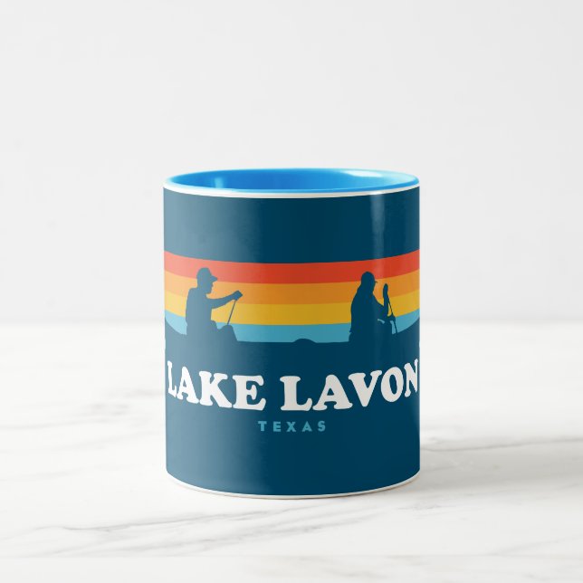 Caneca De Café Em Dois Tons Lago Lavon Texas Canoe (Centro)