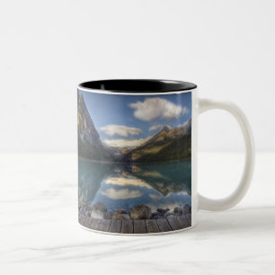 Caneca De Café Em Dois Tons Lago Louise ao nascer do sol, Parque Nacional Banf