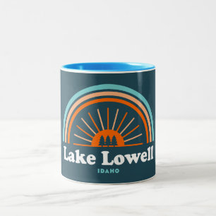 Caneca De Café Em Dois Tons Lago Lowell Idaho Rainbow