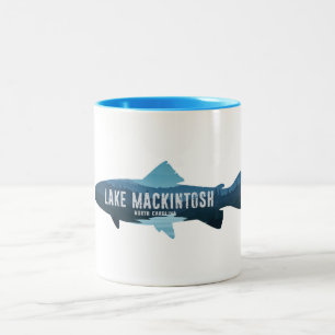 Caneca De Café Em Dois Tons Lago Mackintosh North Carolina Peixes