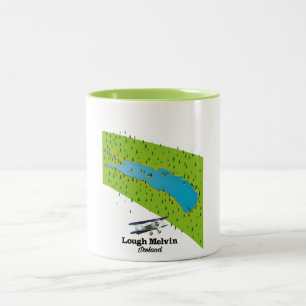 Caneca De Café Em Dois Tons Lago Melvin Irlanda