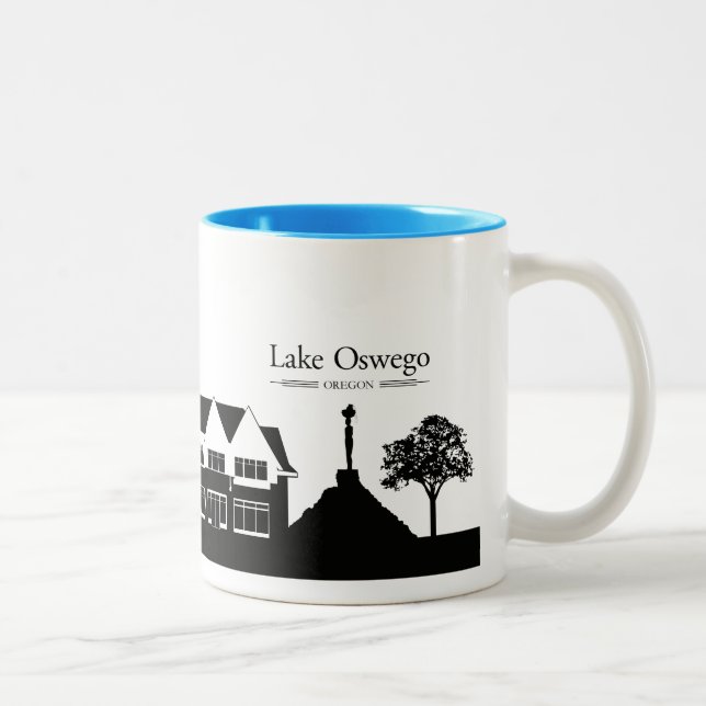 Caneca De Café Em Dois Tons Lago Oswego Café Mug (Direita)