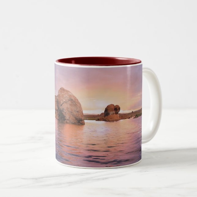 Caneca De Café Em Dois Tons Lago Powell Sunset (Frente Esquerda)