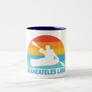 Caneca De Café Em Dois Tons Lago Skaneateles Nova York Caiaque