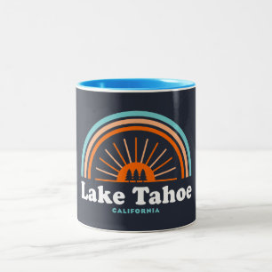 Caneca De Café Em Dois Tons Lago Tahoe California Rainbow