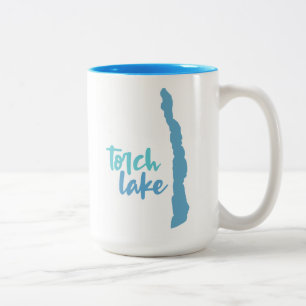 Caneca De Café Em Dois Tons Lago torch, Kalkaska County, Michigan