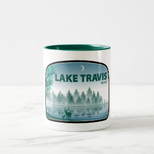 Caneca De Café Em Dois Tons Lago Travis Austin Texas Deer