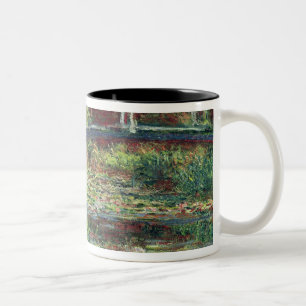Caneca De Café Em Dois Tons Lagoa de Claude Monet   Waterlily: Harmonia