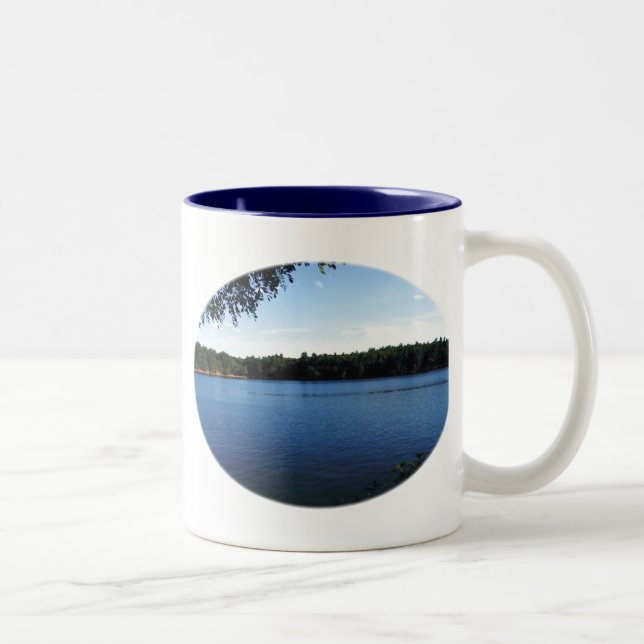 Caneca De Café Em Dois Tons Lagoa de Walden (Direita)