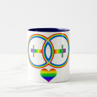 Caneca De Café Em Dois Tons LAGOSI 001Rainbow-2female-mug