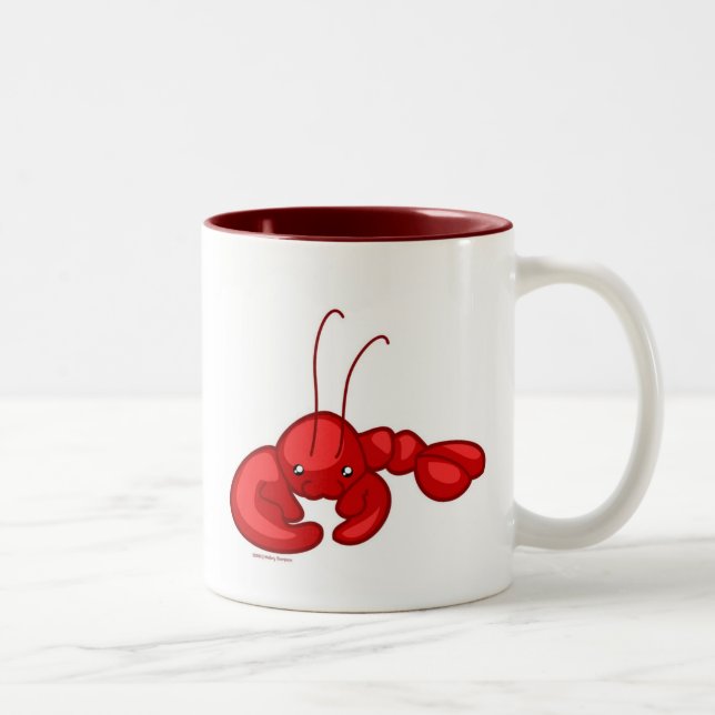 Caneca De Café Em Dois Tons Lagosta (Direita)