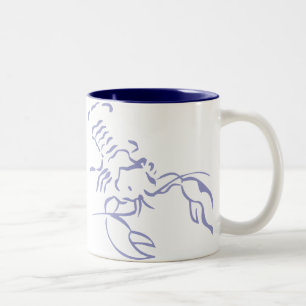 Caneca De Café Em Dois Tons Lagosta azul
