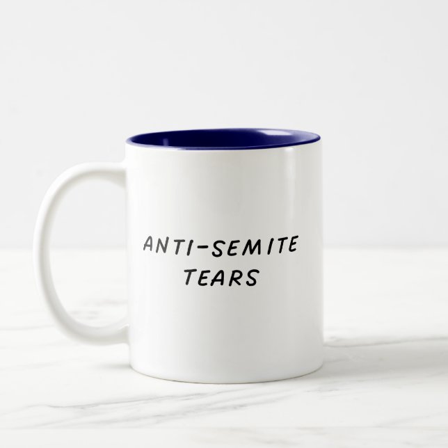 Caneca De Café Em Dois Tons Lágrimas antissemitas (Esquerda)