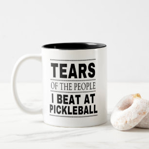 Caneca De Café Em Dois Tons Lágrimas Das Pessoas Que Ganhei No Pickleball