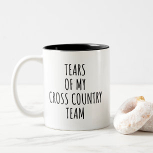 Caneca De Café Em Dois Tons Lágrimas Divertidas da Minha Equipe de Cross Count