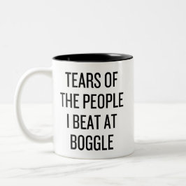 Caneca De Café Em Dois Tons Lágrimas Divertidas das Pessoas que Eu Derroto no 