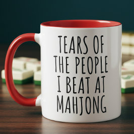 Caneca De Café Em Dois Tons Lágrimas Divertidas das Pessoas que Eu Derroto no 