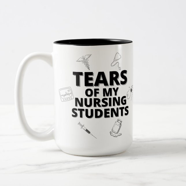 Caneca De Café Em Dois Tons Lágrimas Dos Meus Estudantes Enfermeiros Que O Pro (Esquerda)
