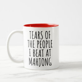 Caneca De Café Em Dois Tons Lágrimas Engraçadas das Pessoas que Eu Derroto no 