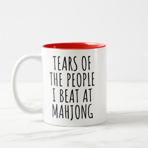 Caneca De Café Em Dois Tons Lágrimas Engraçadas das Pessoas que Eu Derroto no 