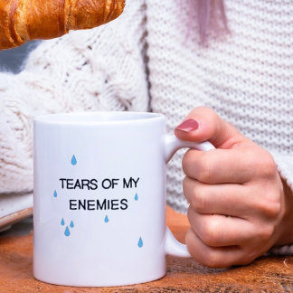 Caneca De Café Em Dois Tons Lágrimas Engraçadas Dos Meus Inimigos Modernos Sar