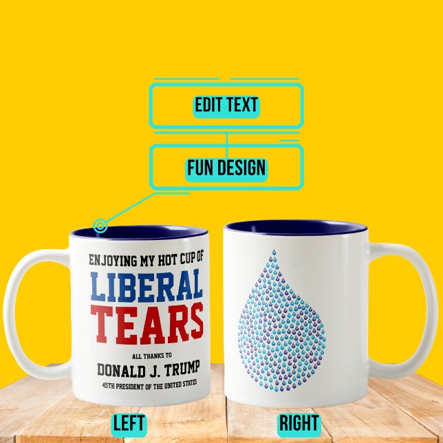 Caneca De Café Em Dois Tons Lágrimas Liberais (Please enjoy our design and see the others in the collection.)